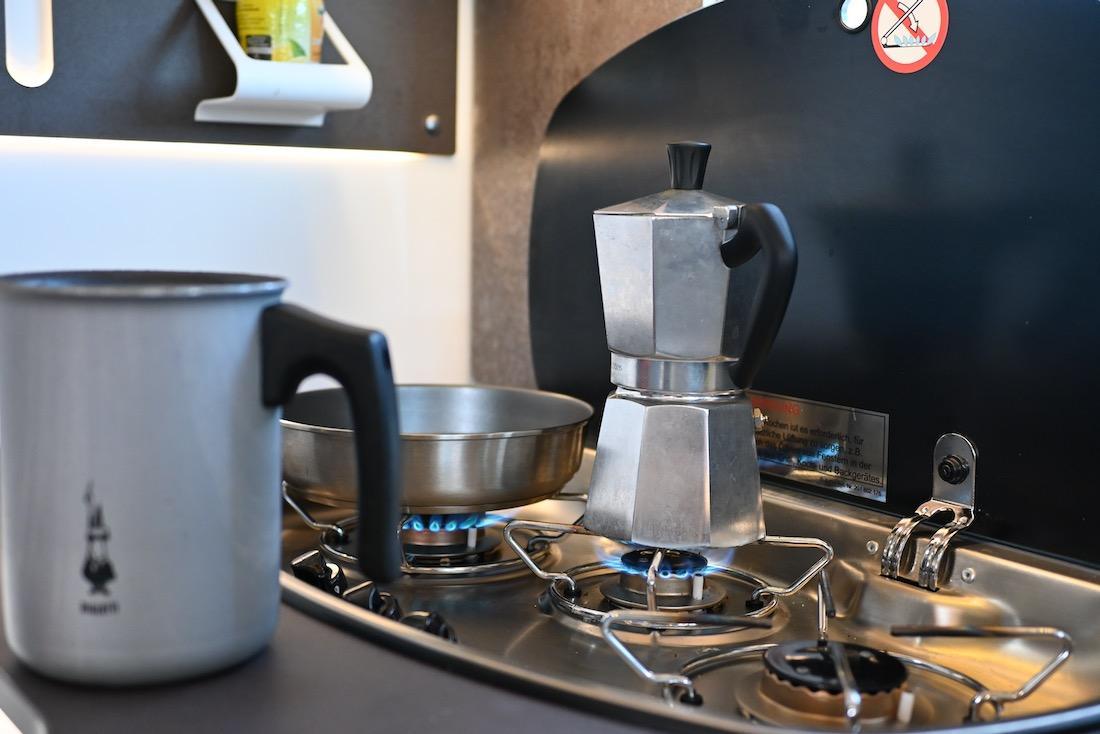 Kaffee wird im Burstner Lyseo 594 gekocht