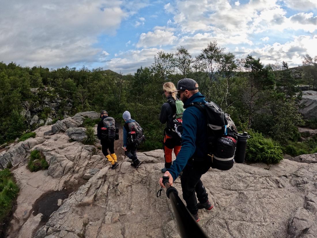 Rückweg bei Sonnenaufgang