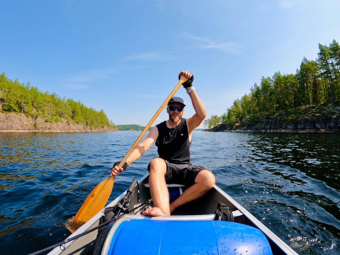 Thomas beim Kanu Trip