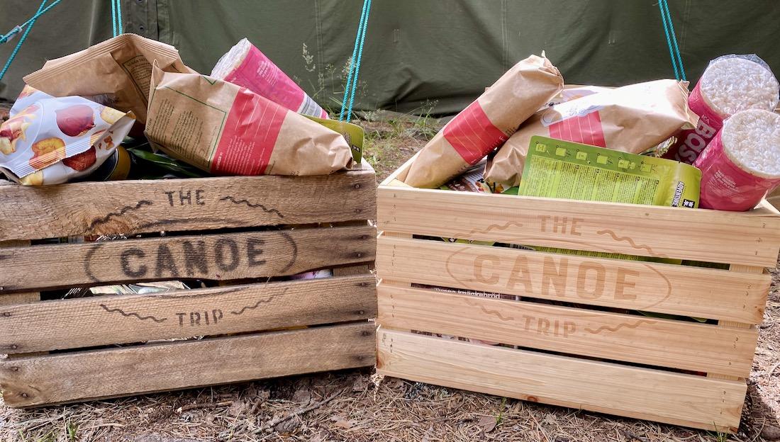 Verpflegung beim Kanu Trip