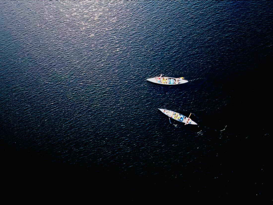 Wird fahren beim Kanu Trip