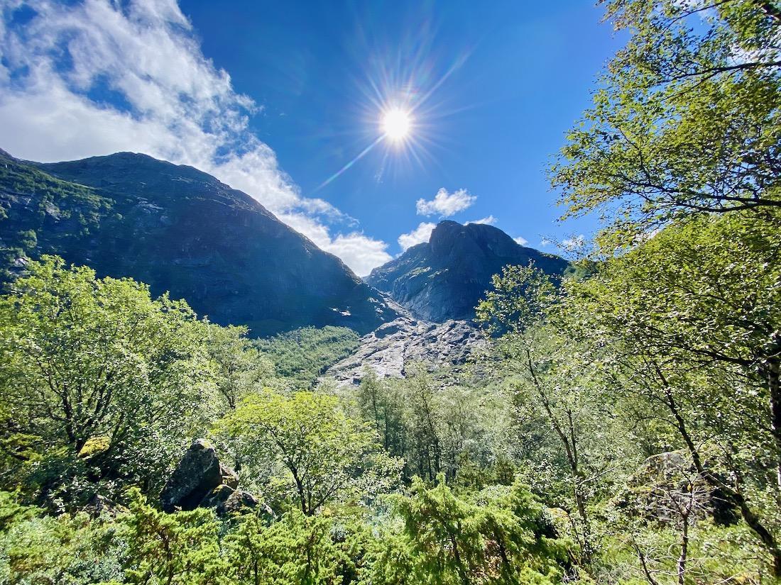 Blick auf den Bondhusbrea Gletscher