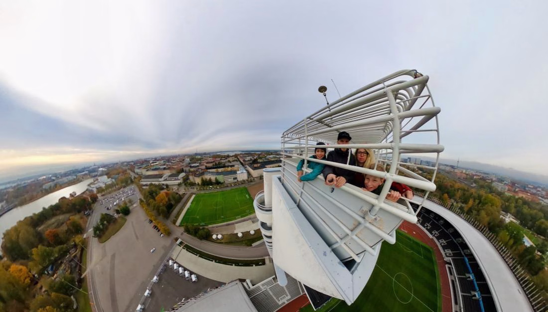 Fravely auf dem Olympiaturm