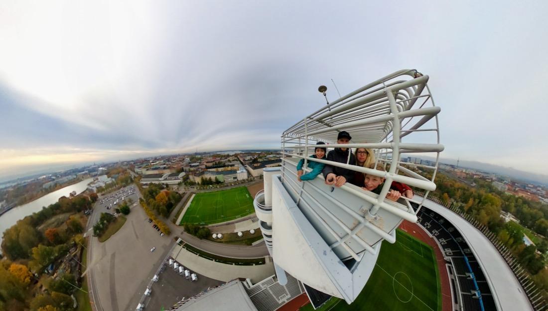 Fravely auf dem Olympiaturm