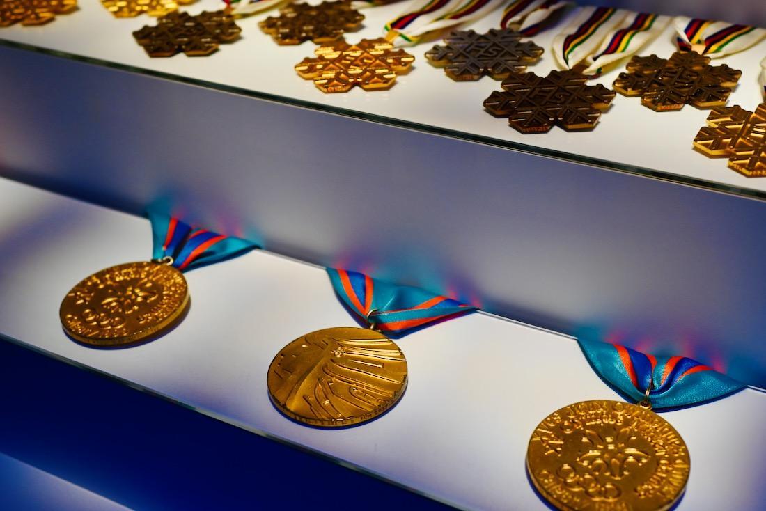 Goldmedaillen von den Olympischen Spielen in Calgary