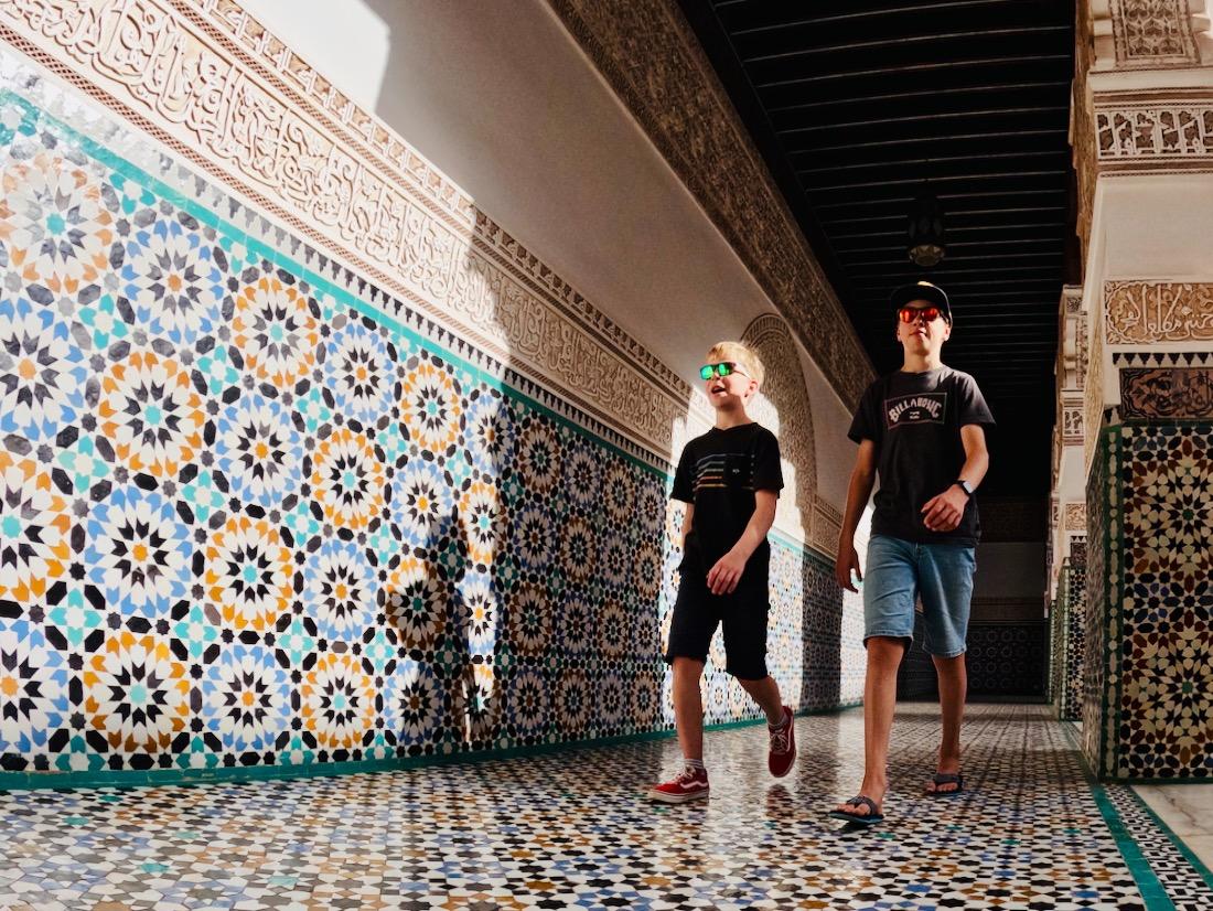 Ben und Flo in der Medersa Ben Youssef Koran Schule