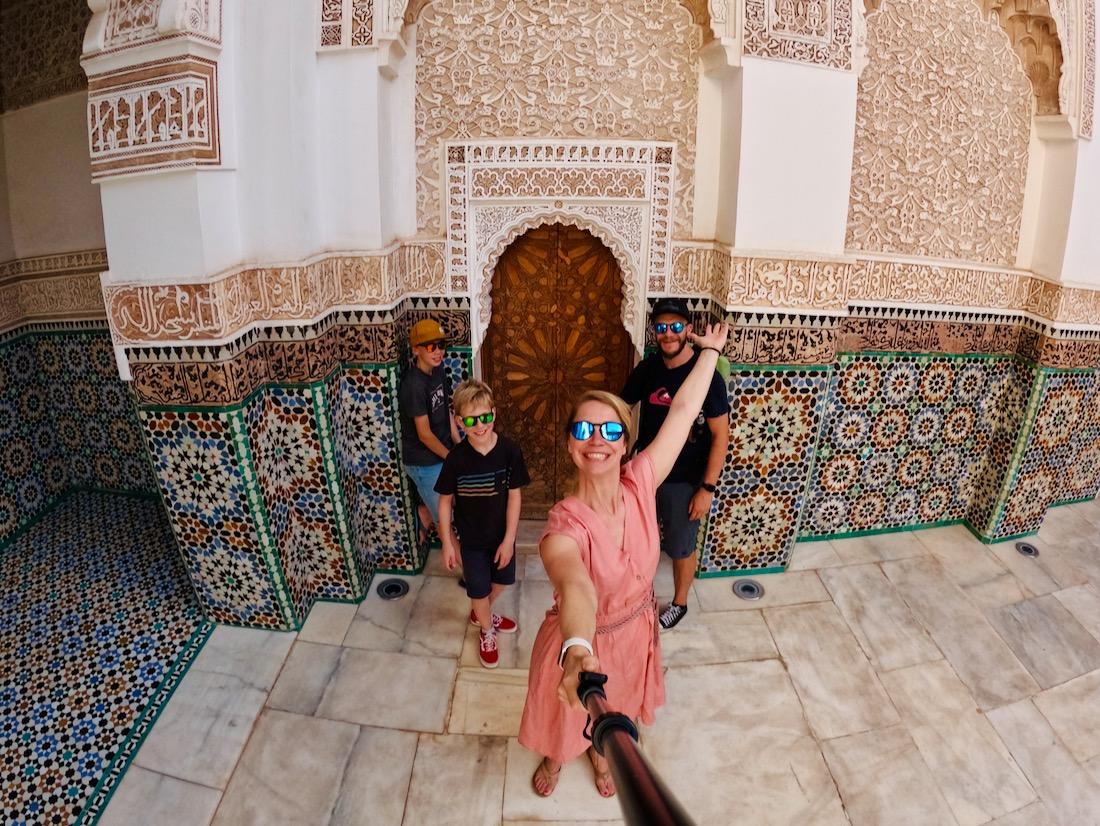 Fravely in der Medersa Ben Youssef Koran Schule