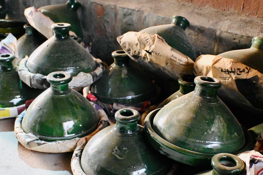 Toepferwaren in Tamegroute in Marokko