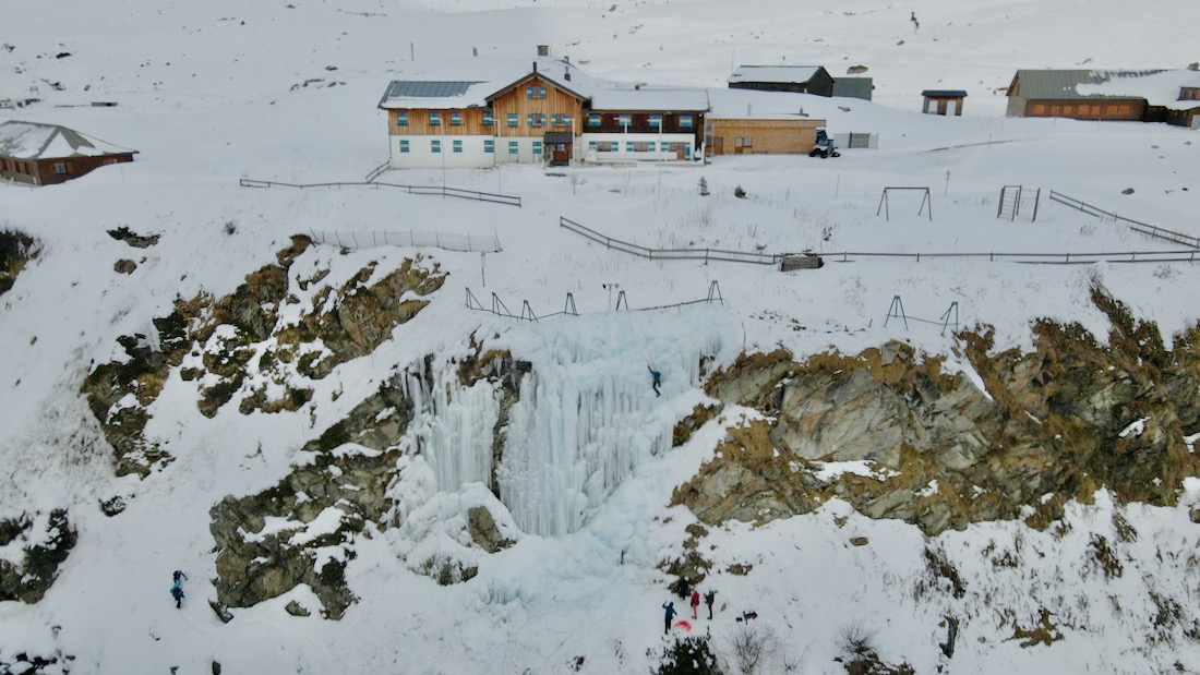 Der Eiskletterpark im Montafon auf der Silvretta Bielerhöhe