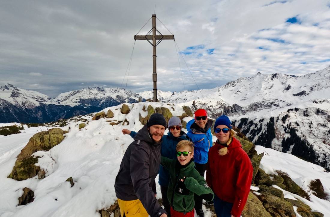 Fravely auf dem Gipfel des Muttjöchle