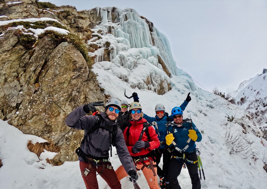 Fravely im Silvretta-Bielerhöhe Eiskletterpark