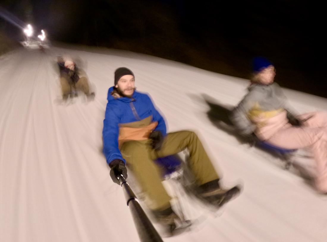 Nachtrodeln in Garfrescha im Montafon