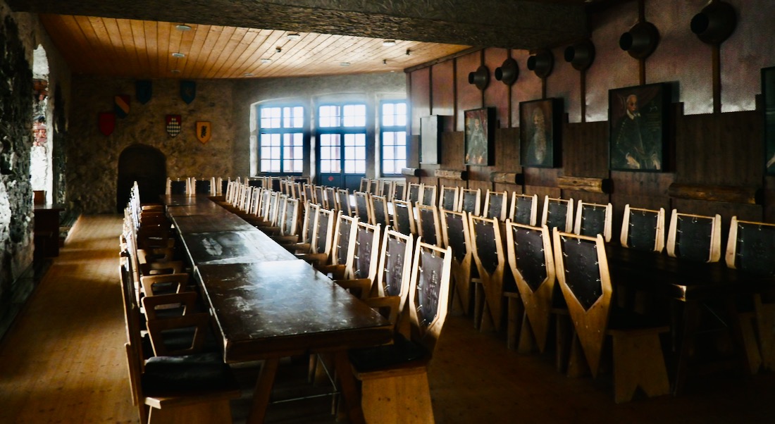 Der große Saal in der Burg Oberkapfenberg