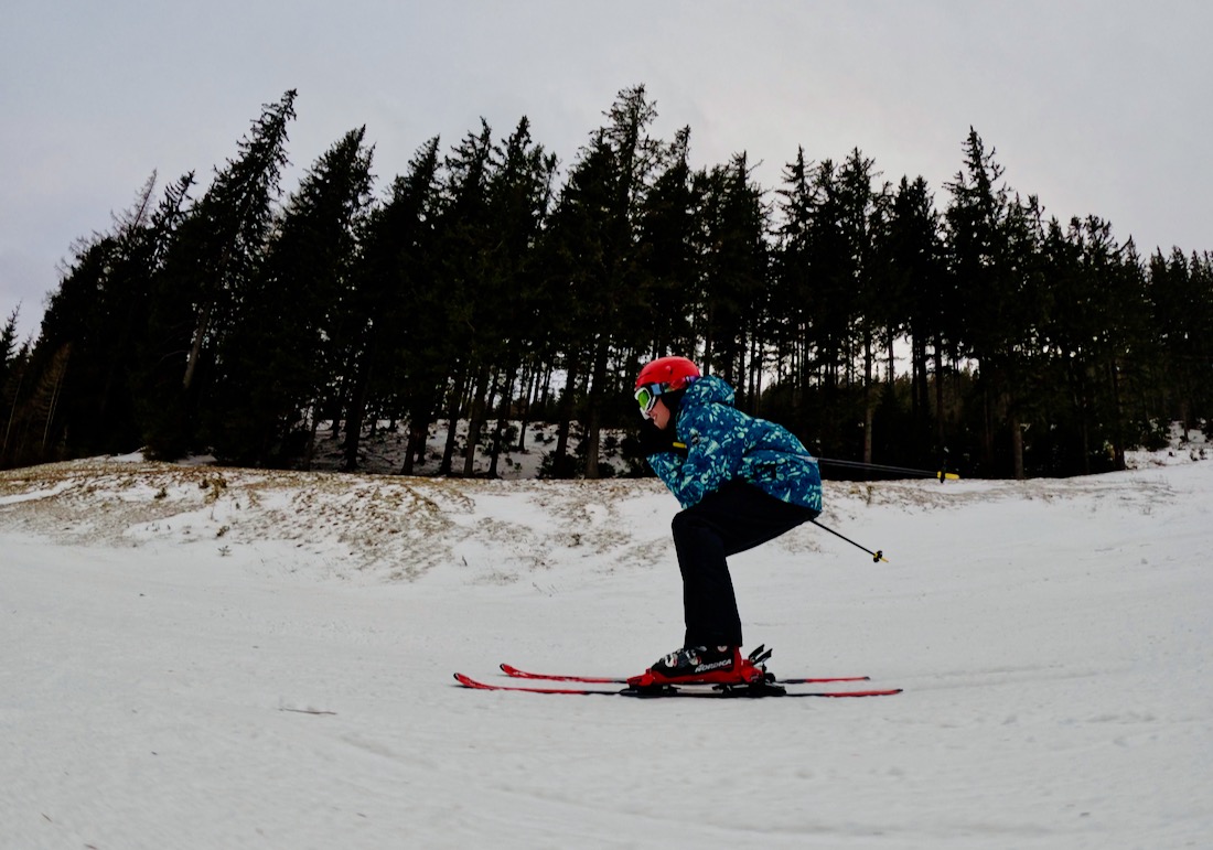 Flo auf der Skipiste Brunnalm Hohe Veitsch