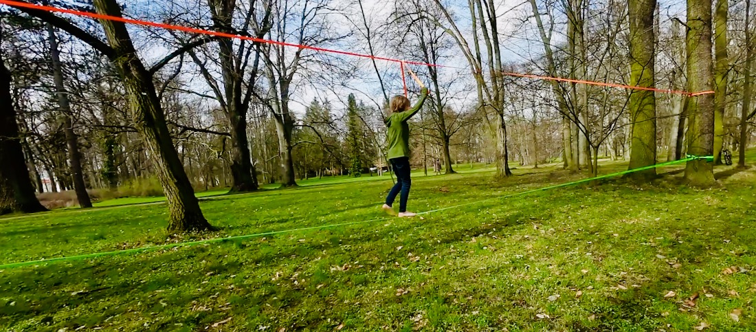 Ben auf der Primeful Slackline
