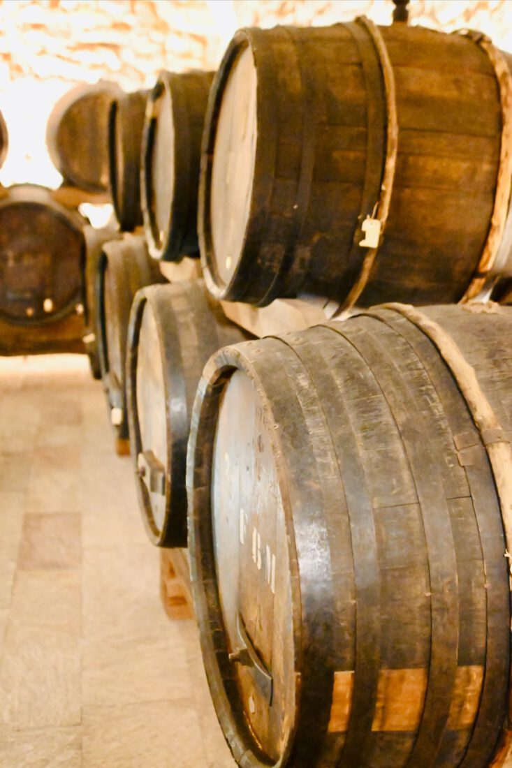 Alte Weinfässer im Weinmuseum in Kaltern am See