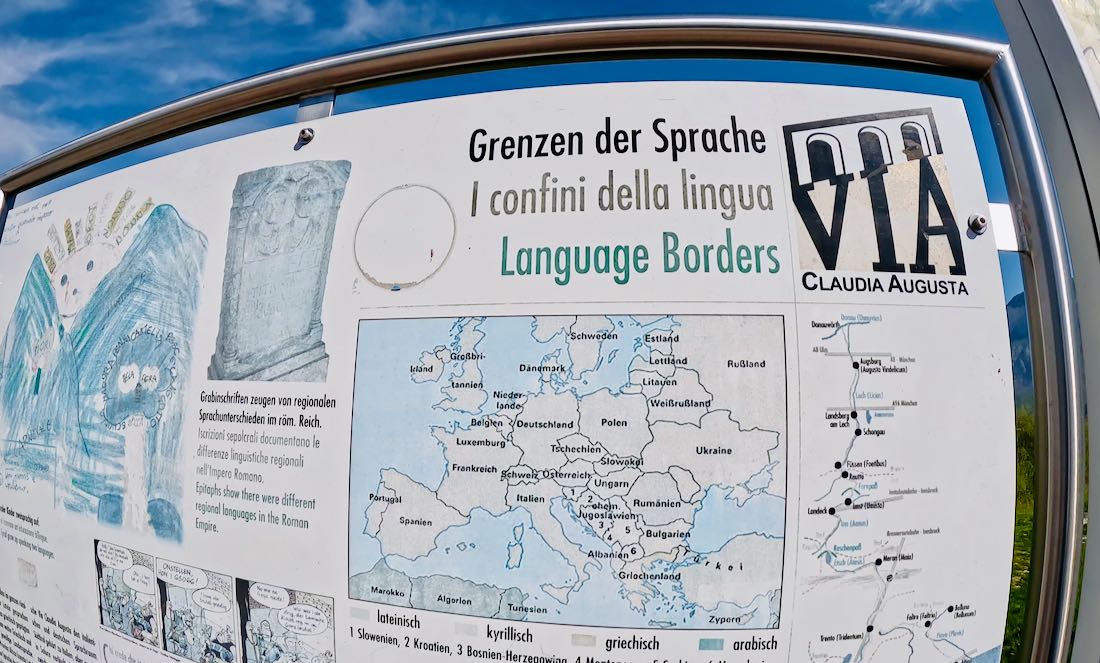 Die Sprachgrenze von Deutsch zu Italienisch