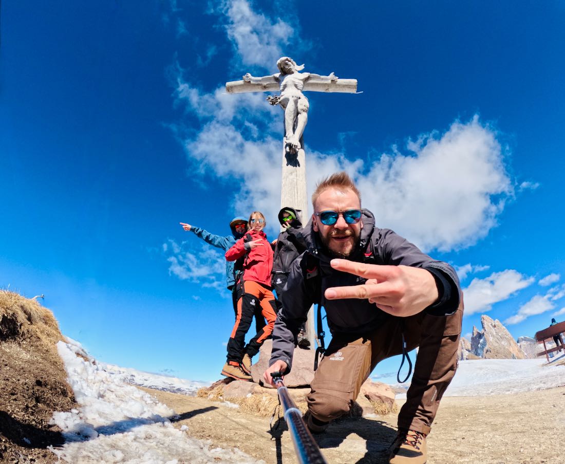 Fravely auf dem Gipfel der Seceda