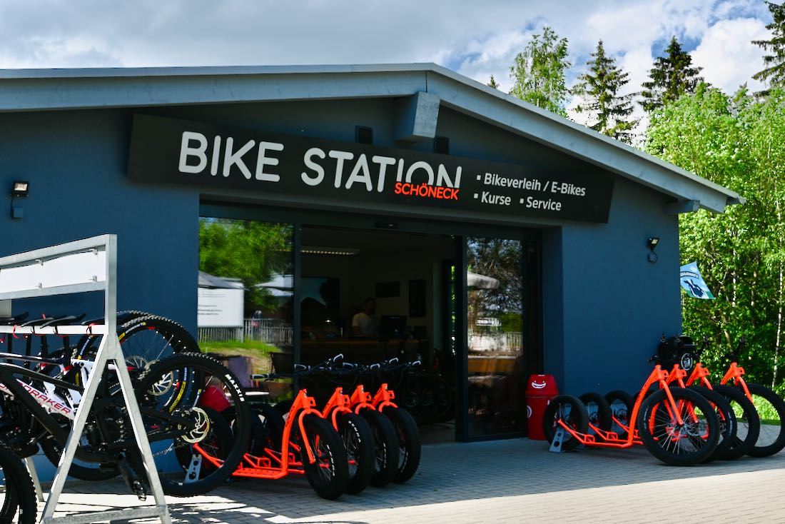 Die Bikestation in Schöneck
