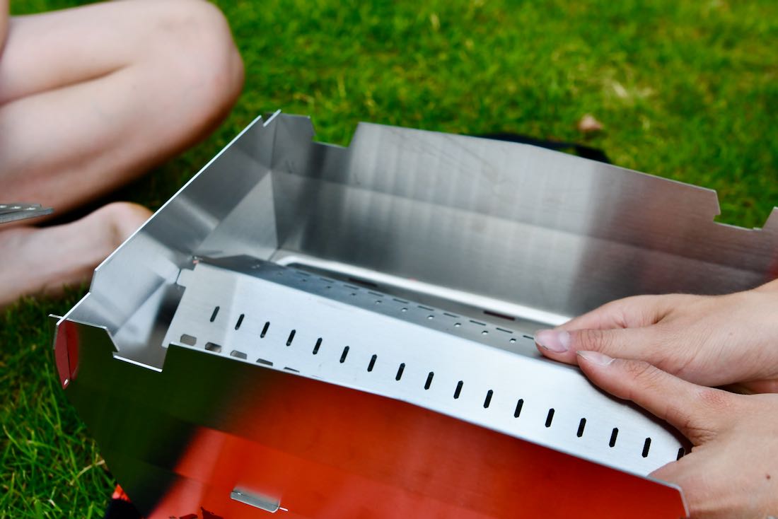 Der Gasbrenner wird eingesetzt