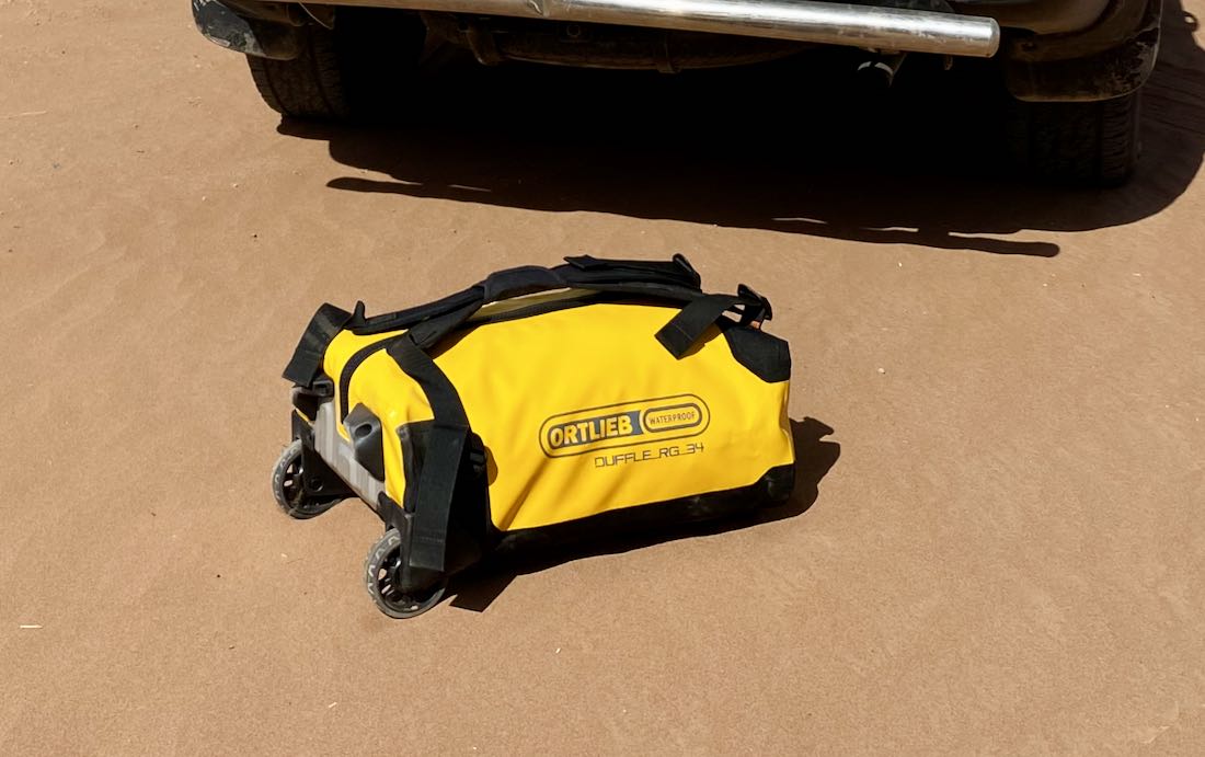 Die ORTLIEB Duffle RG 34 in der Wüste