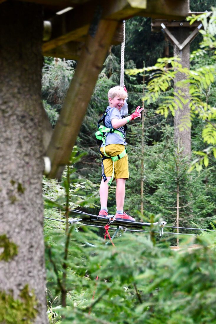Ben im Kletterpark Rabenberg