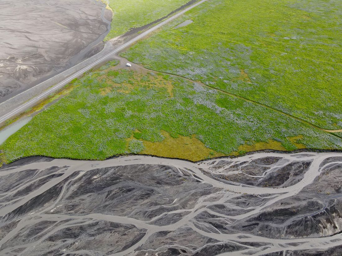 Der Camperdays.de Camper am Flussdelta in Island