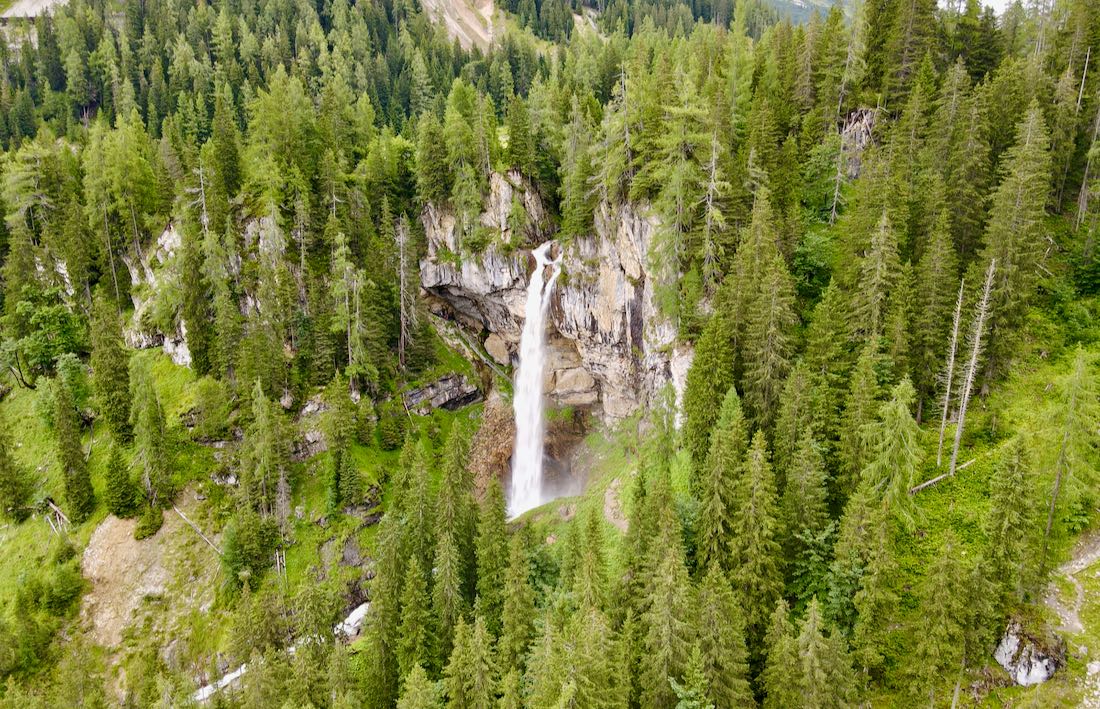 Der Johanneswasserfall aus der Luft