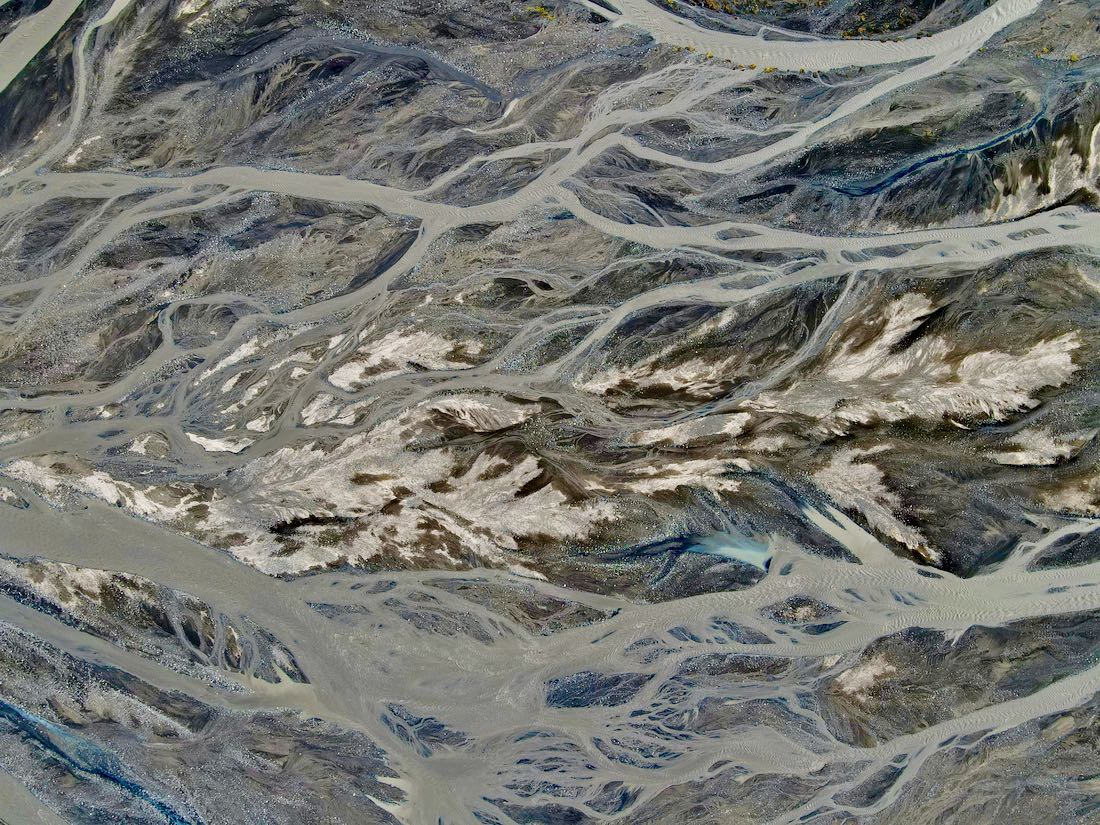 Flussdelta in Island