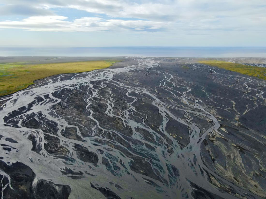 Flussdelta und der Nordatlantik