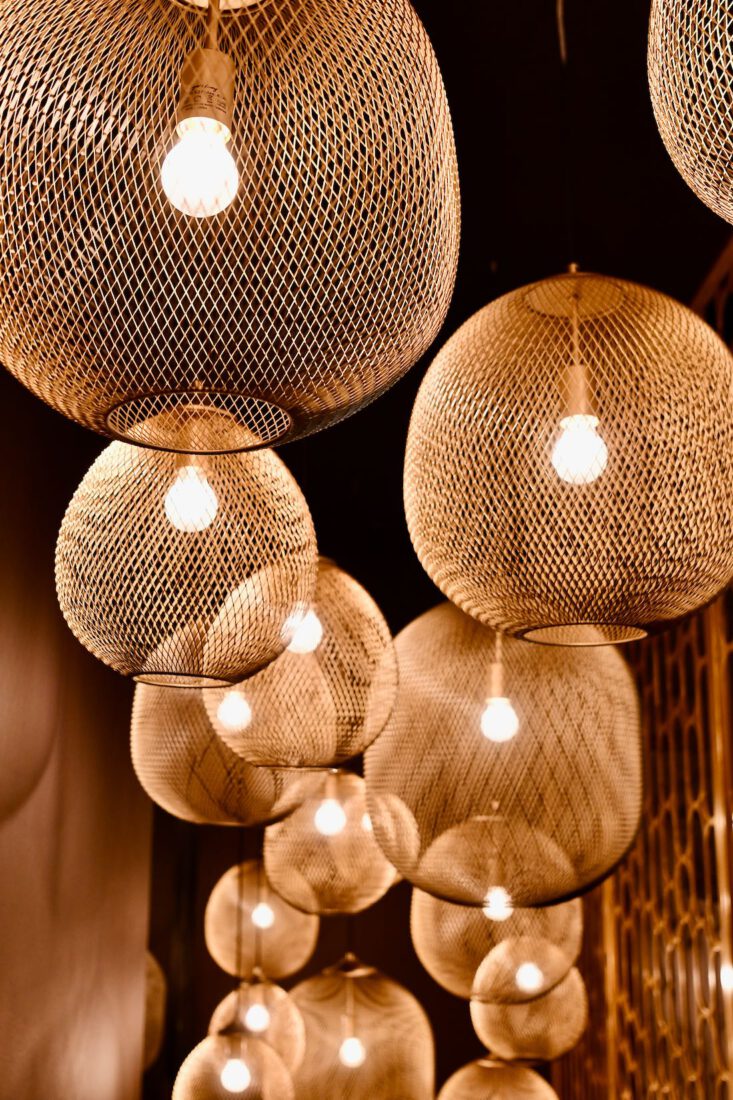 Lampen in der Sauna des Hotel Steiner in Obertauern