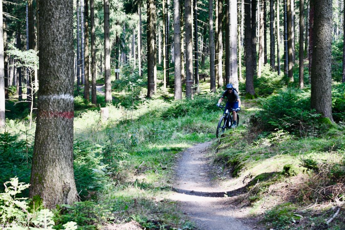 Thomas auf dem Trail