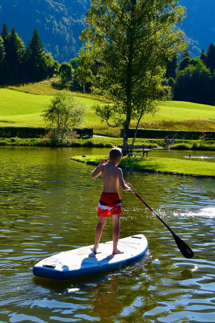 Ben auf dem SUP am Lauchsee