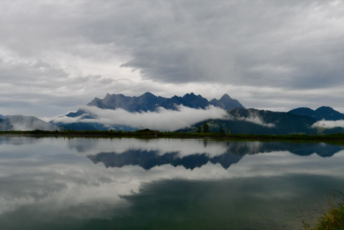 Der Beschneiungsteich in Fieberbrunn