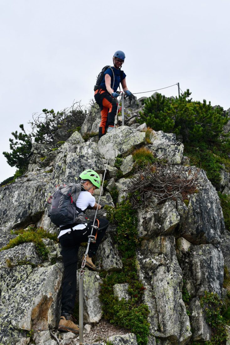 Melanie und Flo auf dem Hennegrat Klettersteig