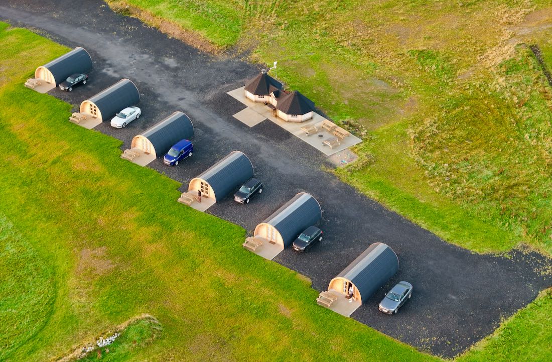 Ceide Glamping aus der Luft