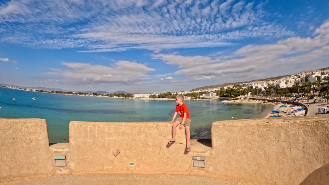 Ben auf dem KasbahHammemet in Tunesien