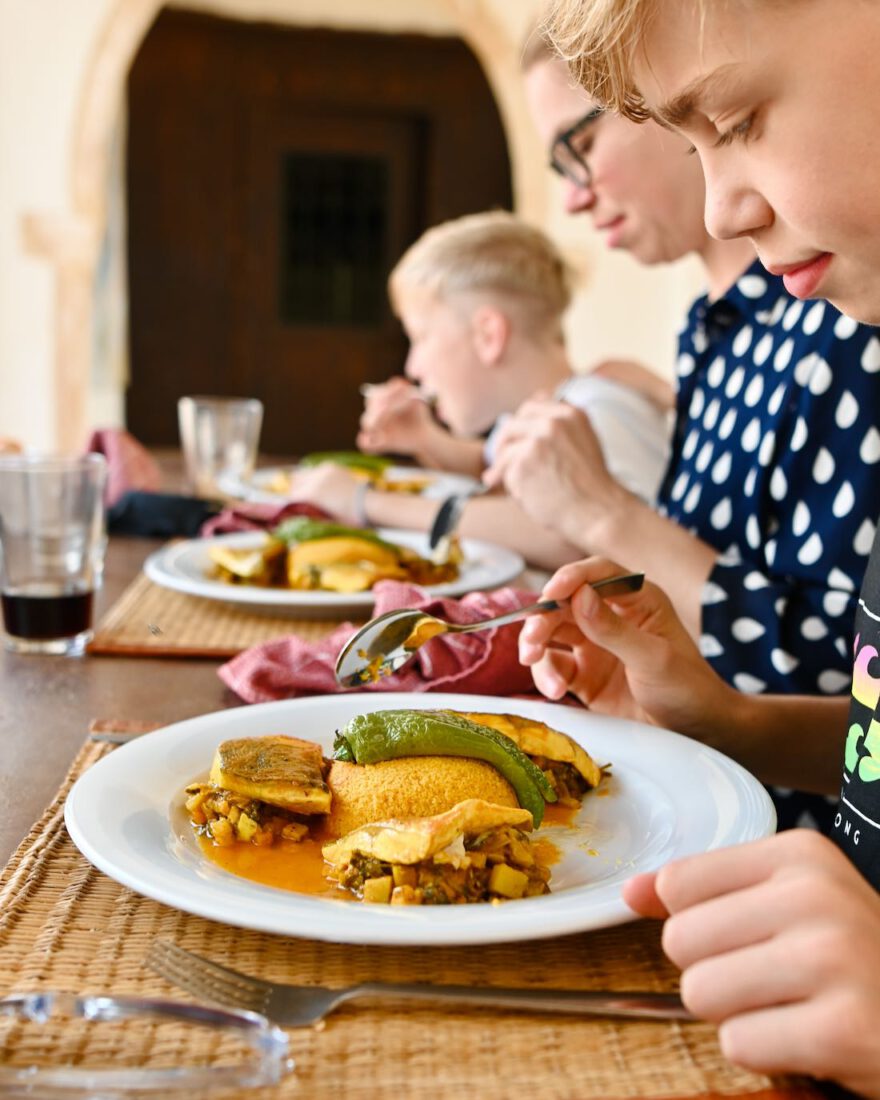Essen im Restaurant Dar Dahiafa auf Djerba