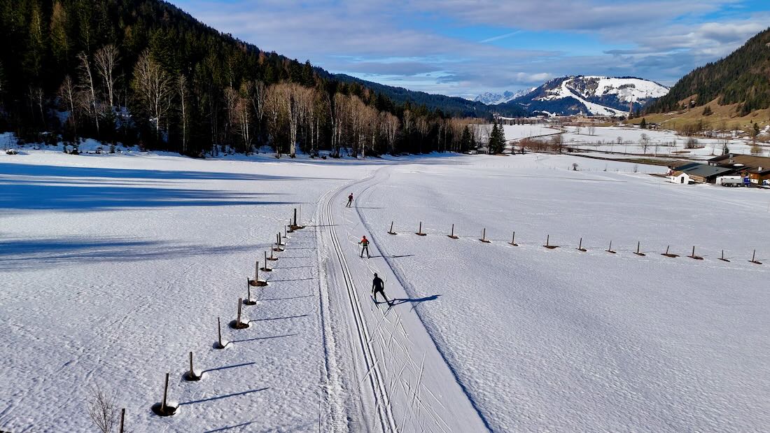 Flo und Ben auf der Loipe in Griessen