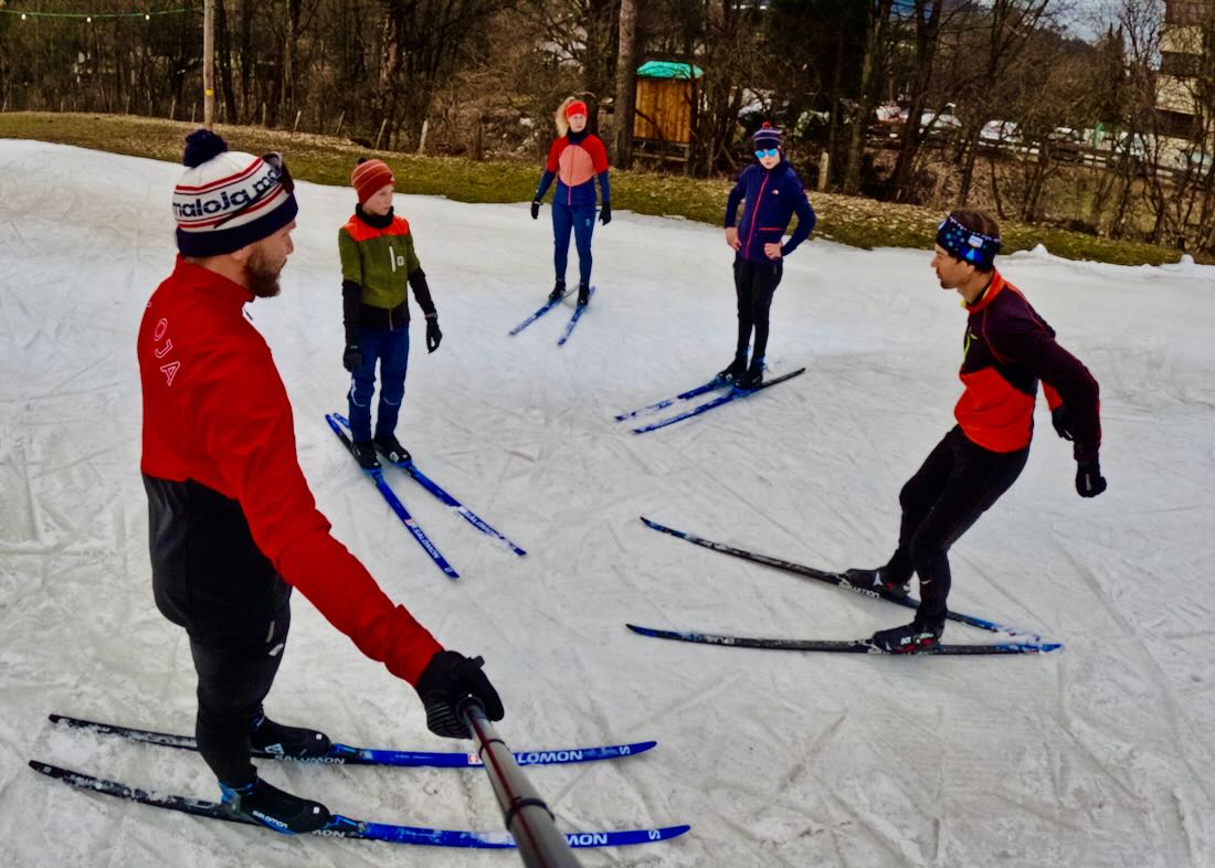 Fravely beim Langlaufkurs in Saalfedlen-Leogang