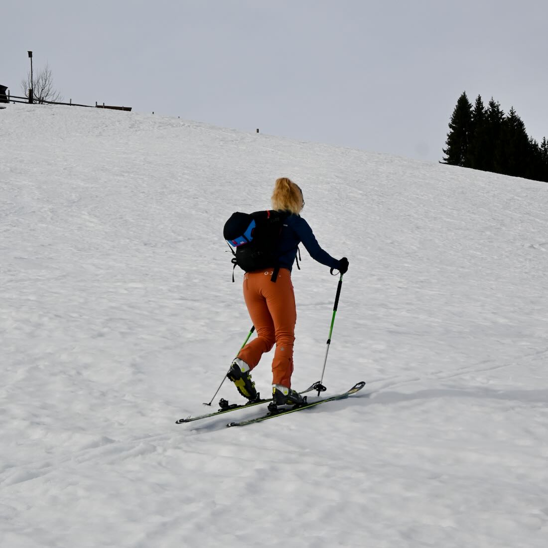 Melanie bei der Skitour in Saalfelden