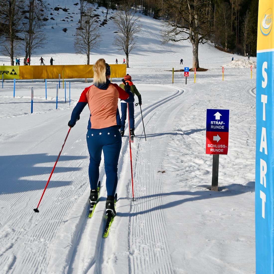 Melanie und Ben beim Bieathlon in Ramsau am Dachstein