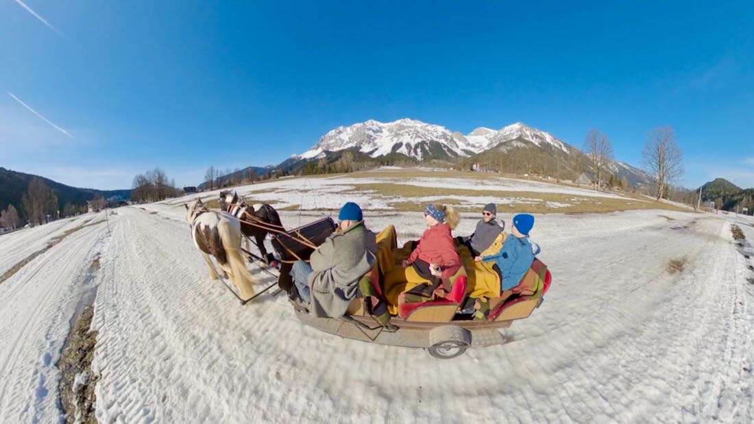 Pferdeschlitten in Ramsau am Dachstein mit Fravely