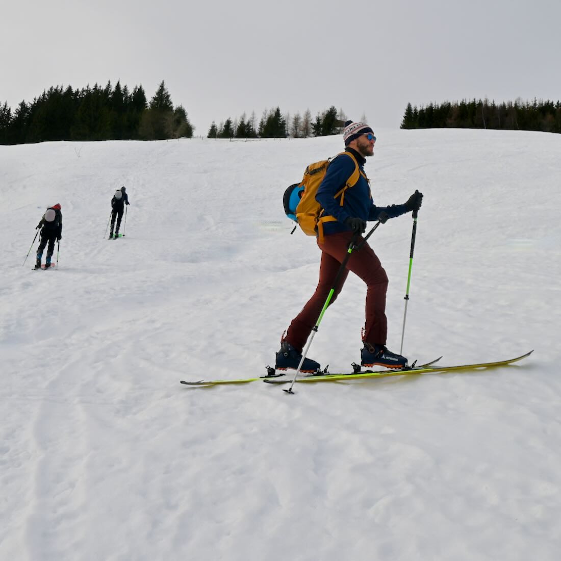 Thomas bei der Skitour auf den Biberg hinauf