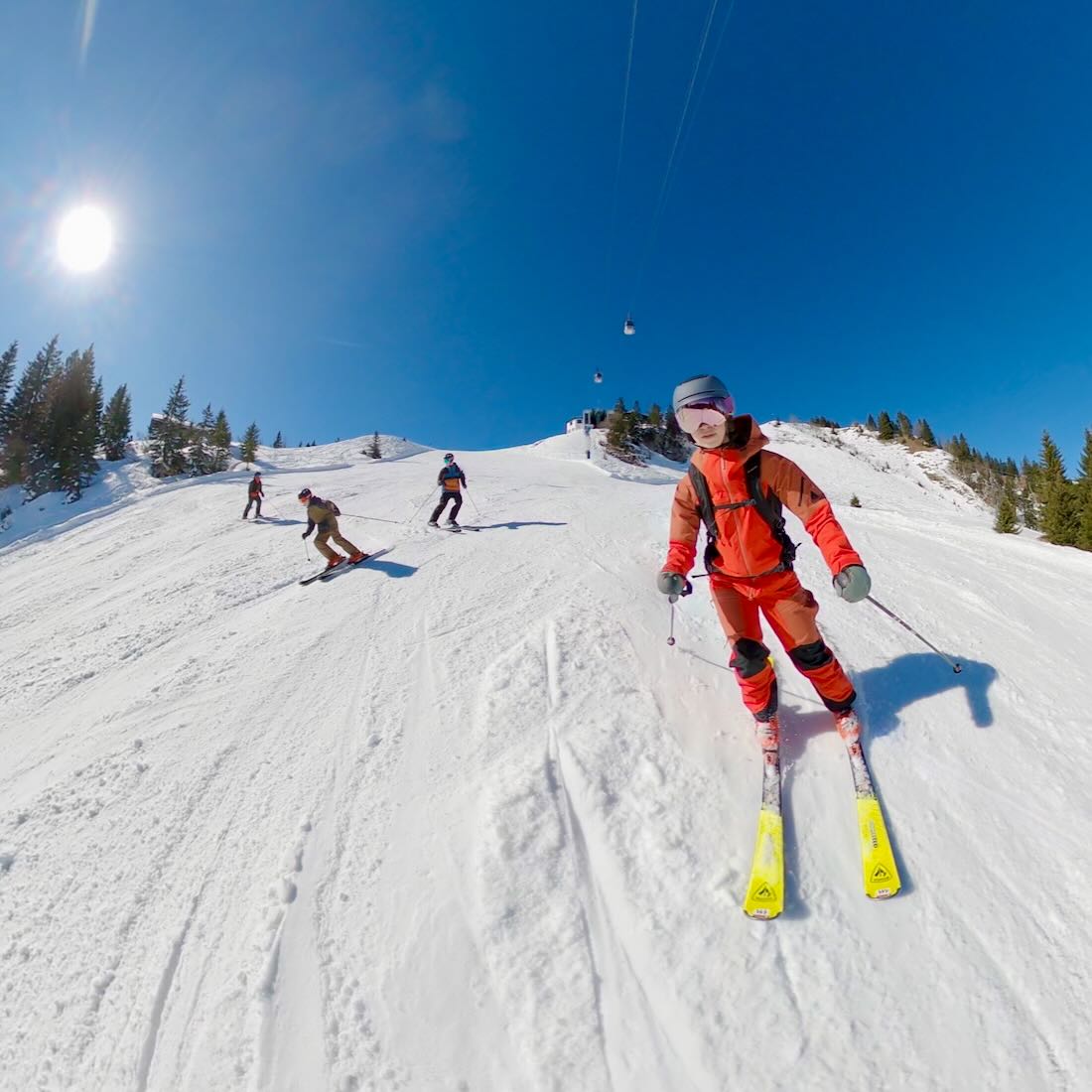 Fravely fahren Ski am Brauneck in Lenggries