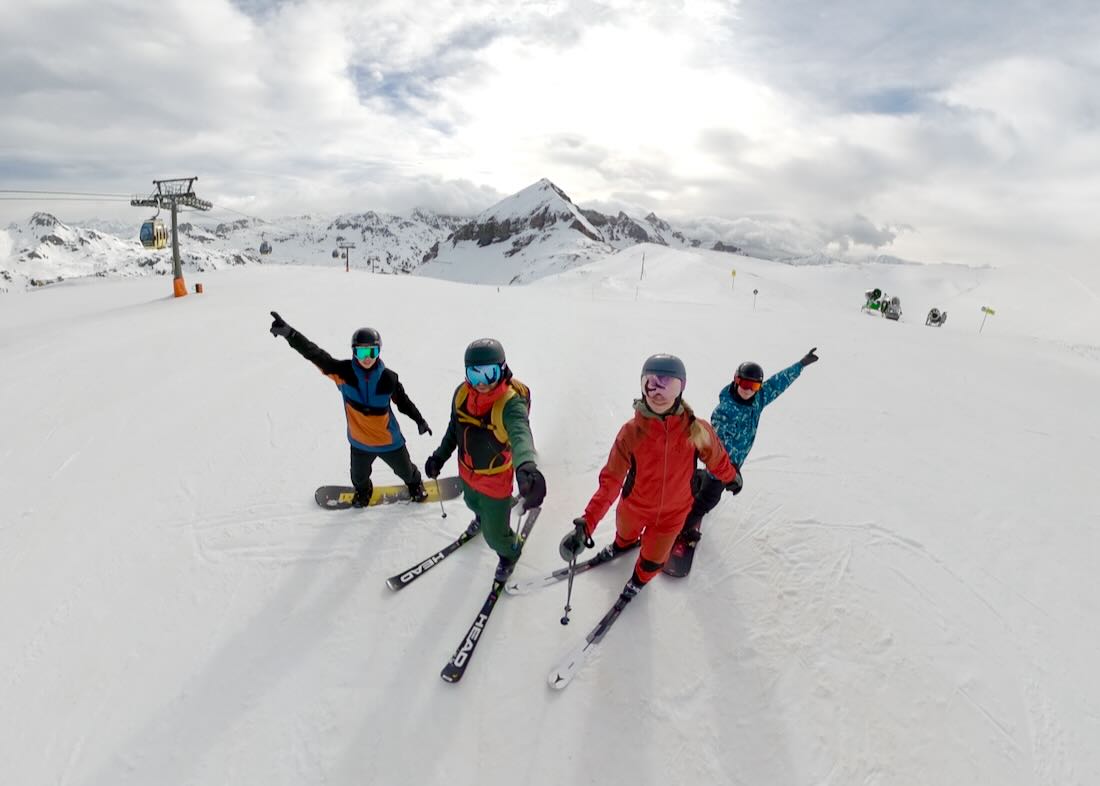 Fravely beim Skifahren in Obertauern