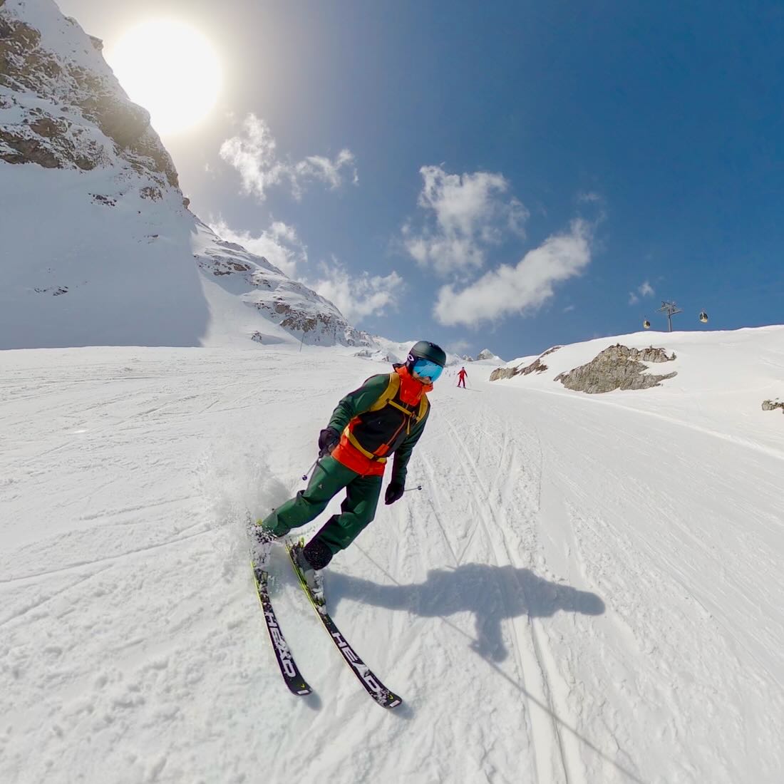 Thomas beim Skifahren