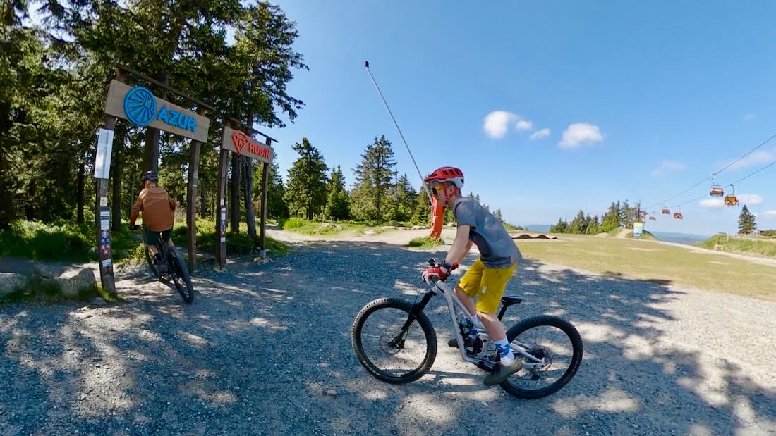 Azur Trail und Rubin Trail im trail Park Klinovec