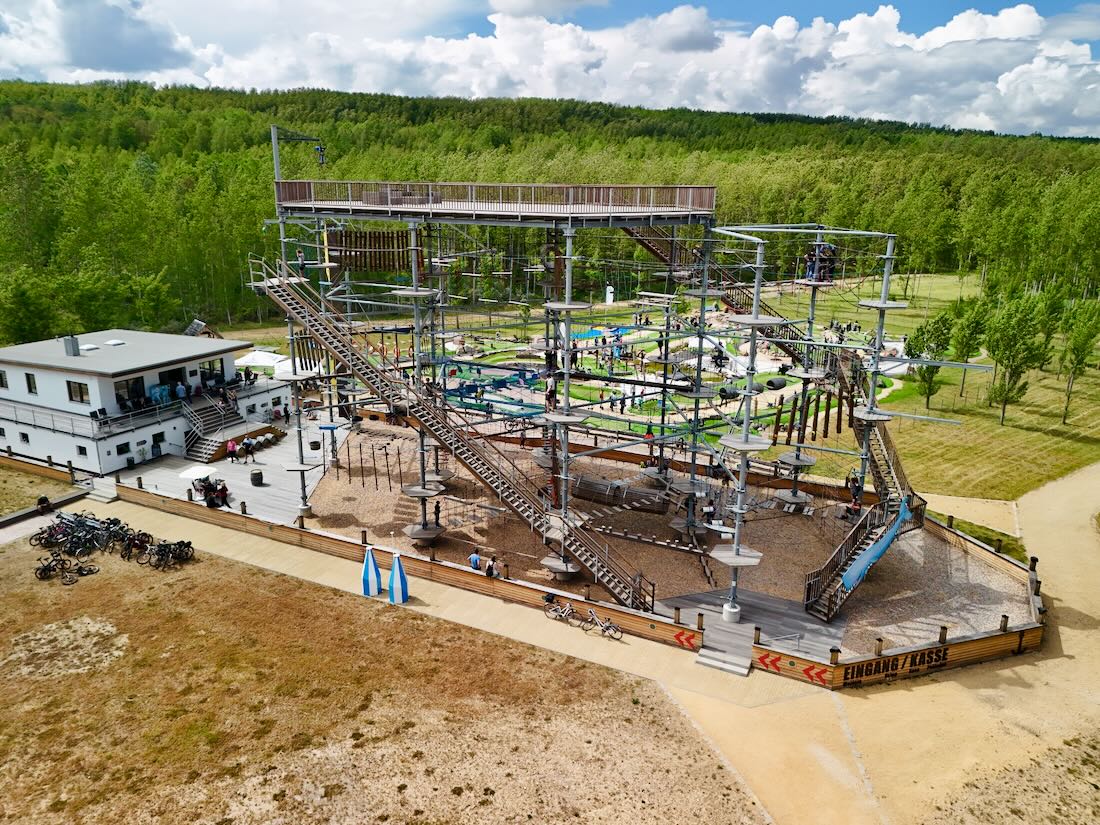 Der Kletterpark am Berzdrofer See bei Görlitz