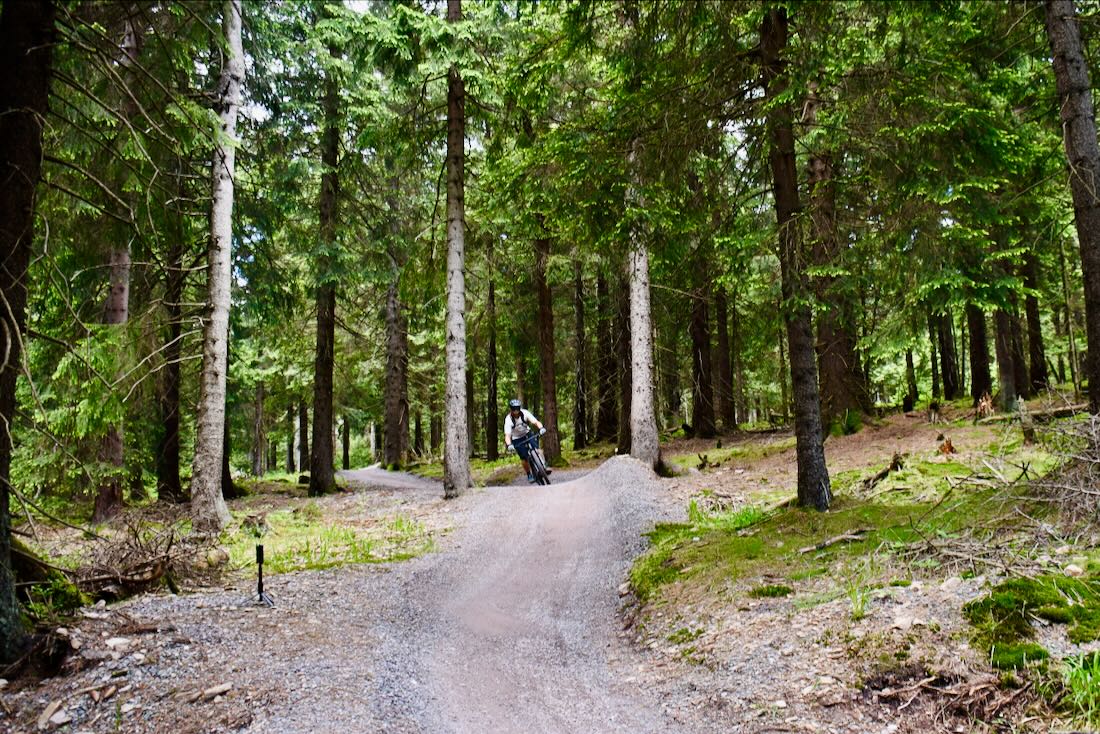 Thomas auf dem Trail Park Klinovec